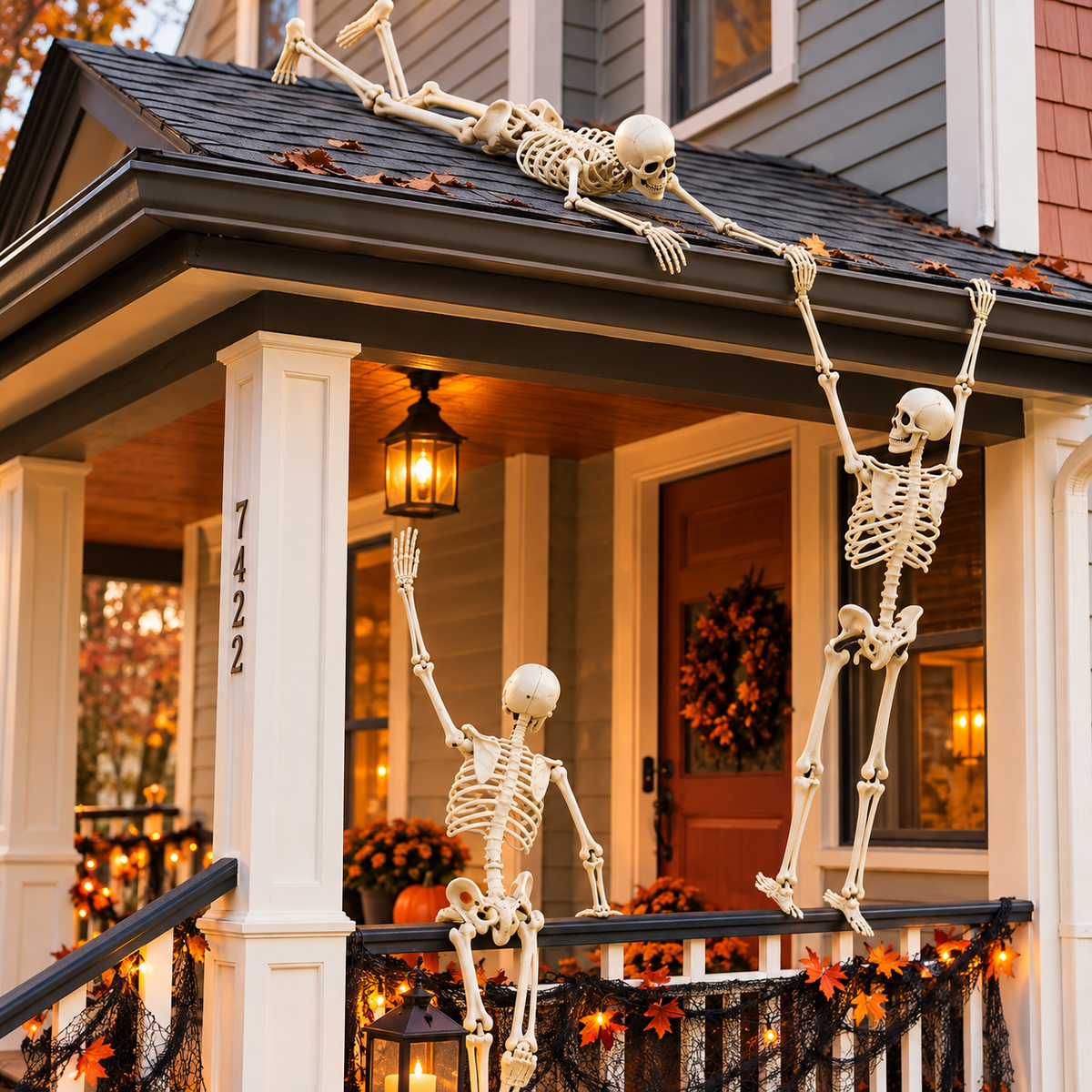 Poseable Halloween Skeleton Decoration