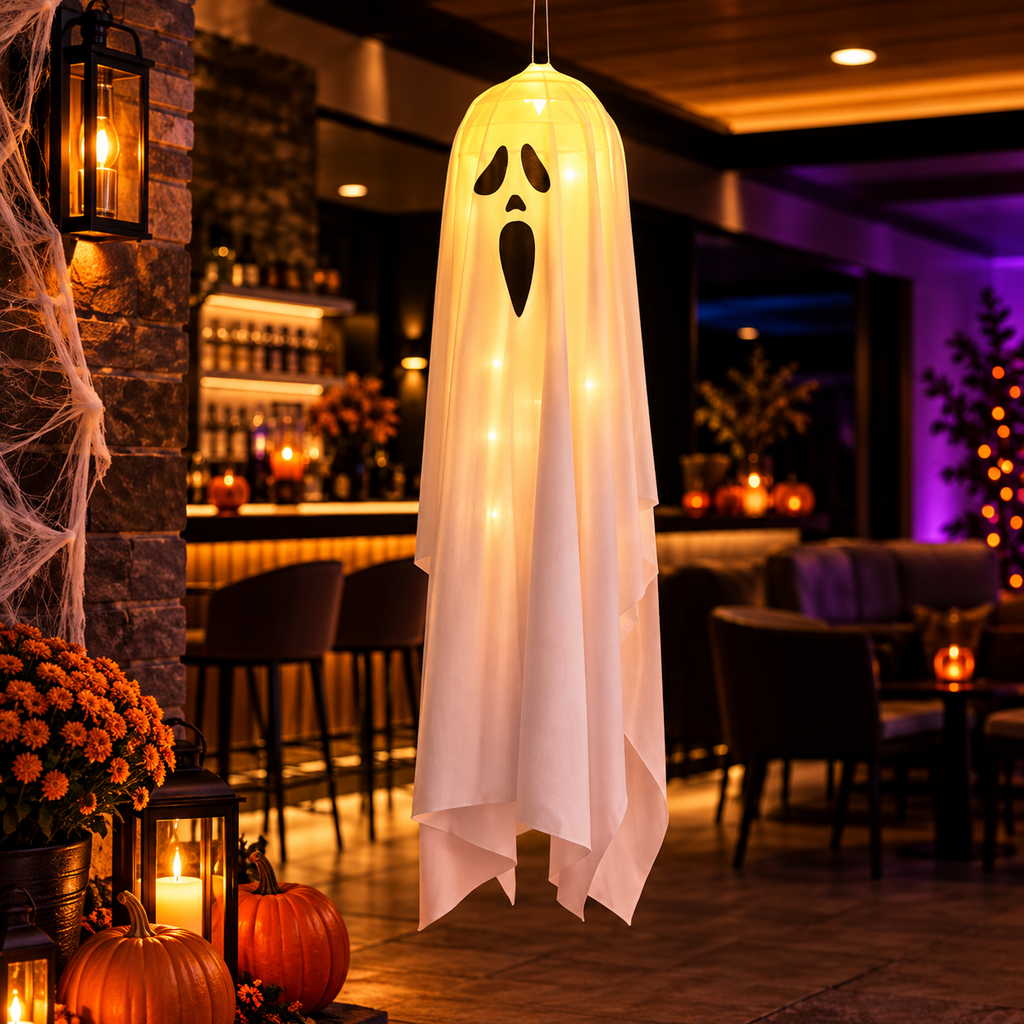 LED Hanging Ghost Halloween Decoration