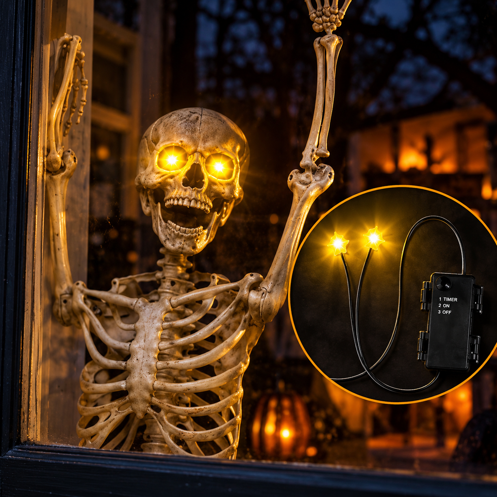 Glowing Eyes Halloween Decor with Timer