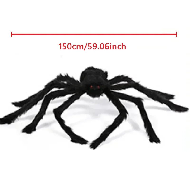 Giant Furry Halloween Spider Decoration