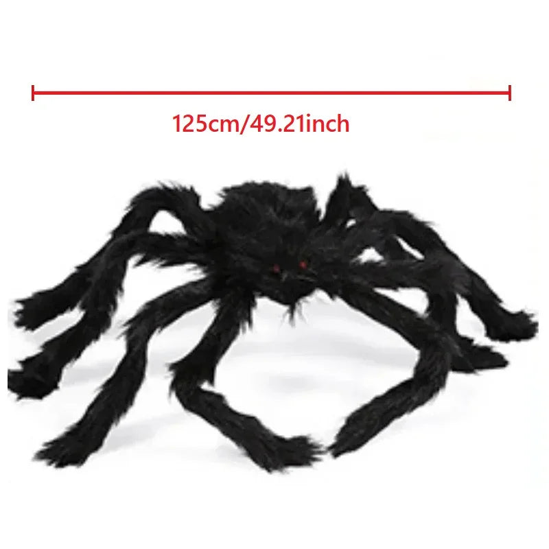 Giant Furry Halloween Spider Decoration