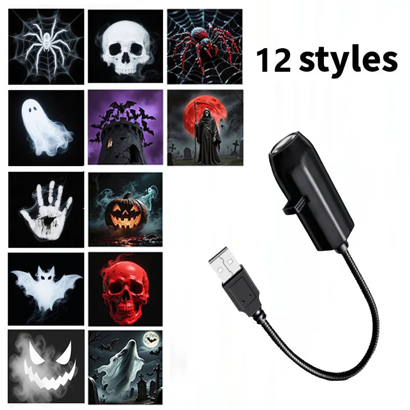 12-Pattern Halloween Projector Light