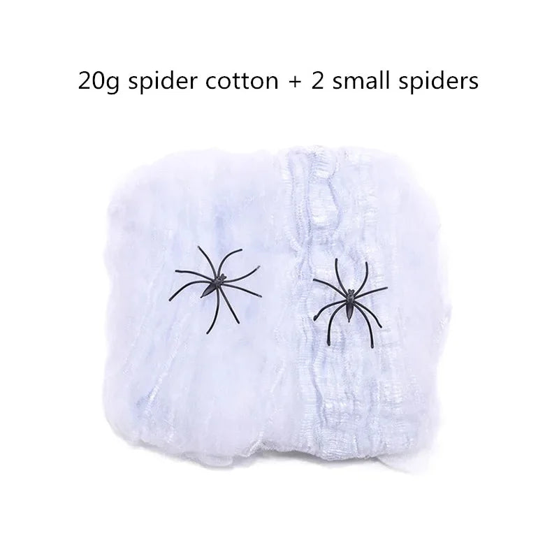 Stretchable Halloween Spider Web Decor – Indoor & Outdoor Cobweb Decoration