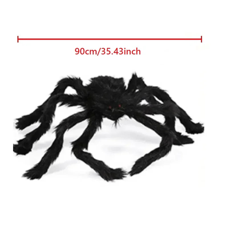 Giant Furry Halloween Spider Decoration