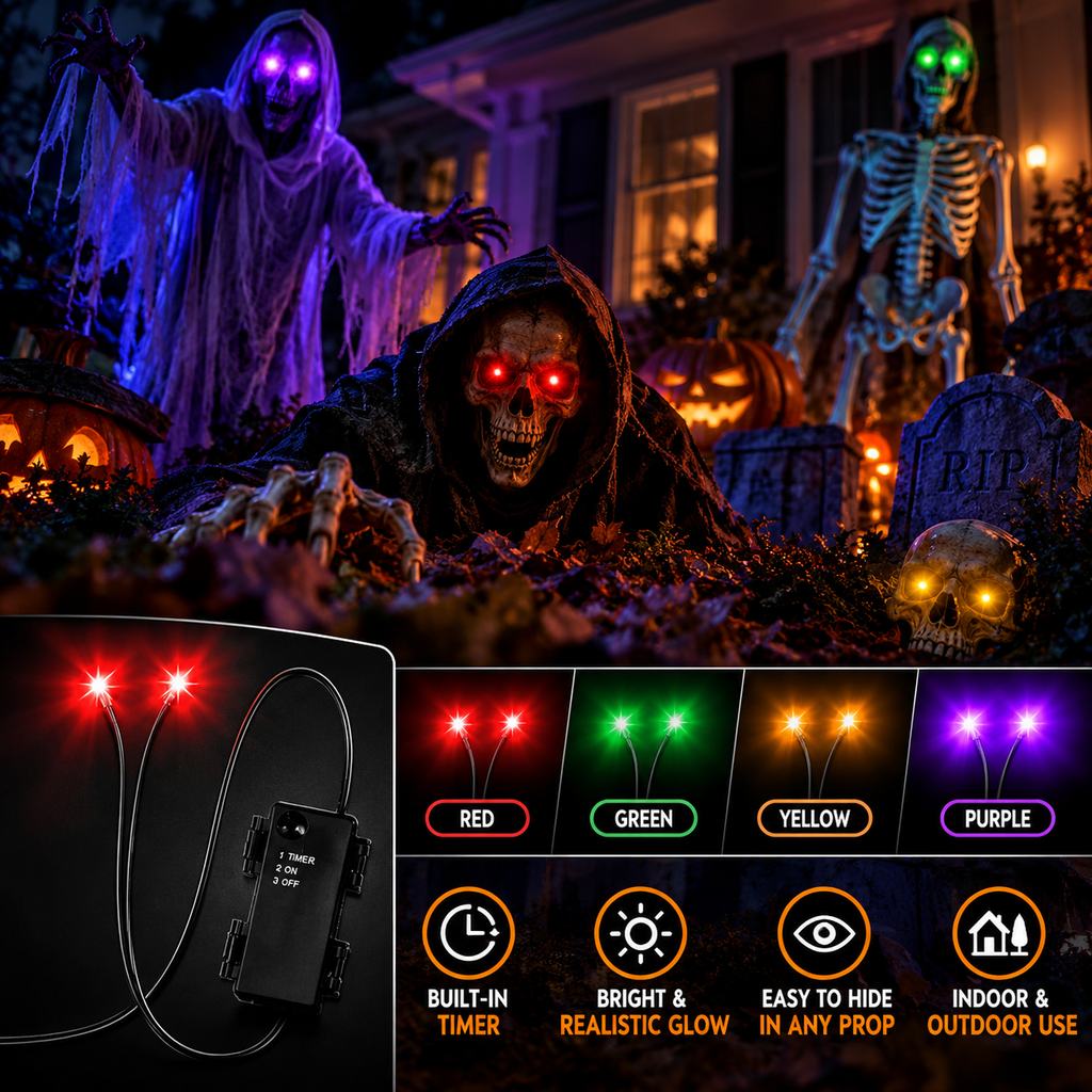 Glowing Eyes Halloween Decor with Timer