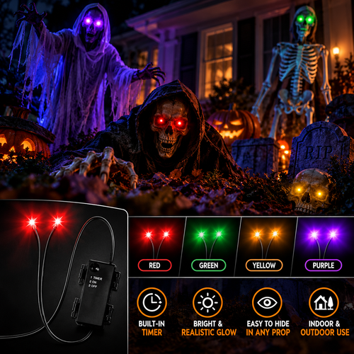 Glowing Eyes Halloween Decor with Timer